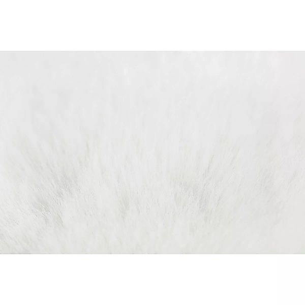 Homcom Teppich weiches Kunstfell Hochflor Polyester Weiß 80 x 55 x 3 cm günstig online kaufen