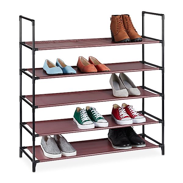 relaxdays Schuhregal Stecksystem XL, Bordeaux günstig online kaufen