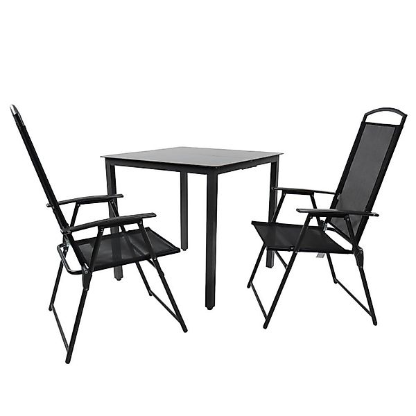 Gartenmöbelset Balkonmöbel Set aus Metall klappbar (dreiteilig) günstig online kaufen