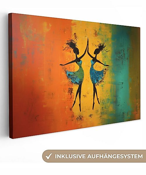 OneMillionCanvasses® Leinwandbild Tanzen - Frauen - Farbtextur, Fotodruck ( günstig online kaufen