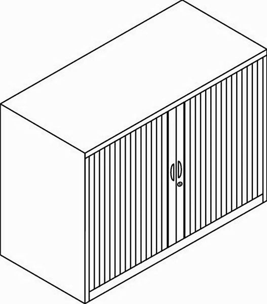 Bisley Aktenschrank Rollladenschrank Euro Stahl 2 Fachböden Höhe 1029mm sil günstig online kaufen