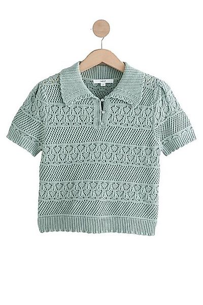 Next Polokragenpullover Poloobereil mit Muster und Perlenknöpfen (1-tlg) günstig online kaufen