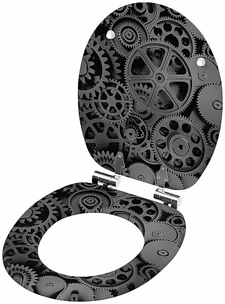 Sanilo WC-Sitz »Gears«, mit Absenkautomatik, BxL: 37,7 x 42,0 - 47,0 cm günstig online kaufen