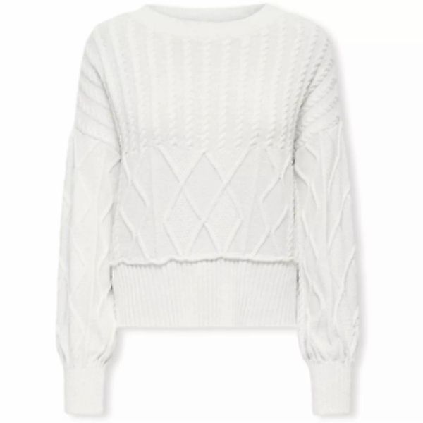 Only  Pullover Katia Life Loose Cable Knit - Cloud Dancer günstig online kaufen