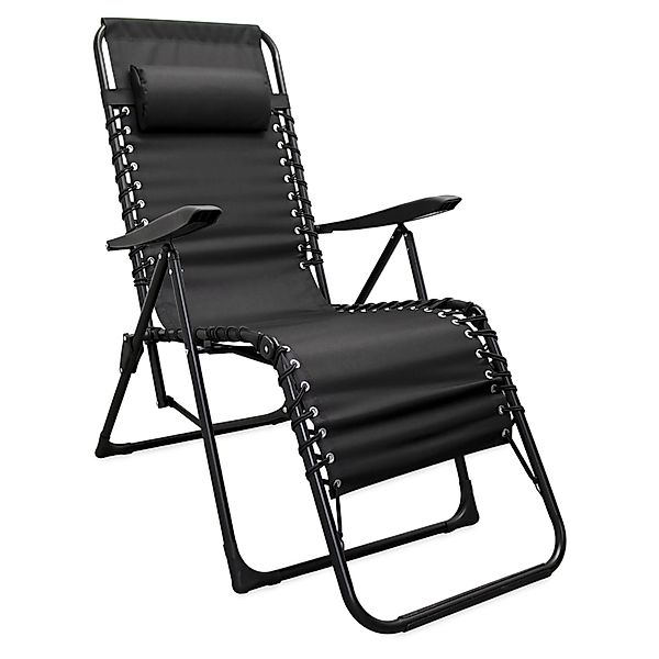 Spetebo Gartenstuhl Relax Sessel mit Kopfkissen günstig online kaufen