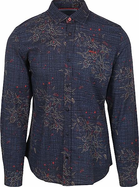 NZA Hemd Gunner Print Navy - Größe L günstig online kaufen