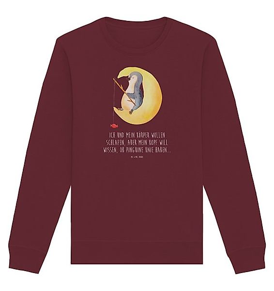 Mr. & Mrs. Panda Longpullover Pinguin Mond Größe M - Burgundy - Geschenk, P günstig online kaufen