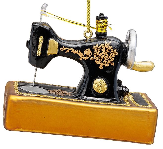 SIKORA Weihnachtsbaumkugel Nähmaschine besondere Weihnachtskugel Glas Anhän günstig online kaufen