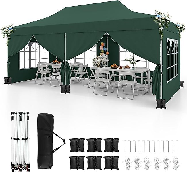 KOMFOTTEU Pavillon, Faltpavillon 3x6m, höhenverstellbar mit günstig online kaufen