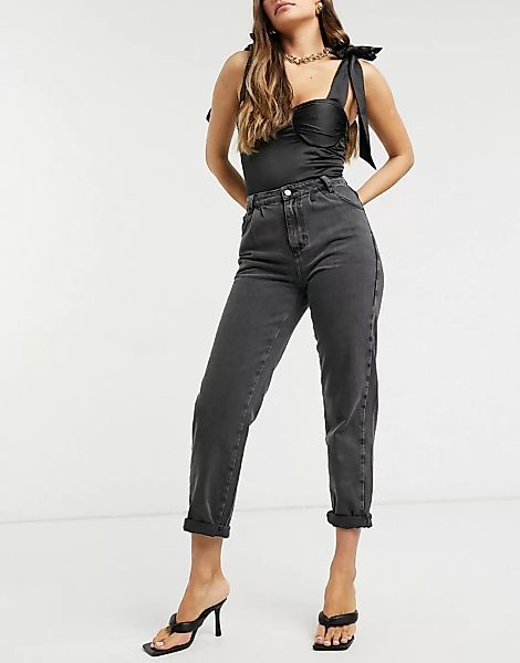 New Look – Jeans mit Ballonbeinen in Schwarz günstig online kaufen