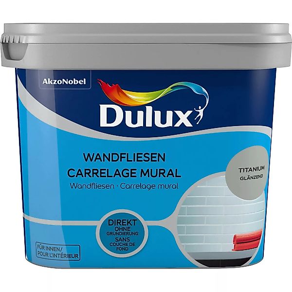 Dulux Fresh Up Wandfliesenlack Glänzend Titanium 750 ml günstig online kaufen