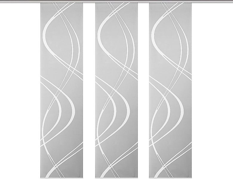 HOME WOHNIDEEN Schiebegardine TIBERIO 3er SET (3 St), Paneelwagen, blickdic günstig online kaufen