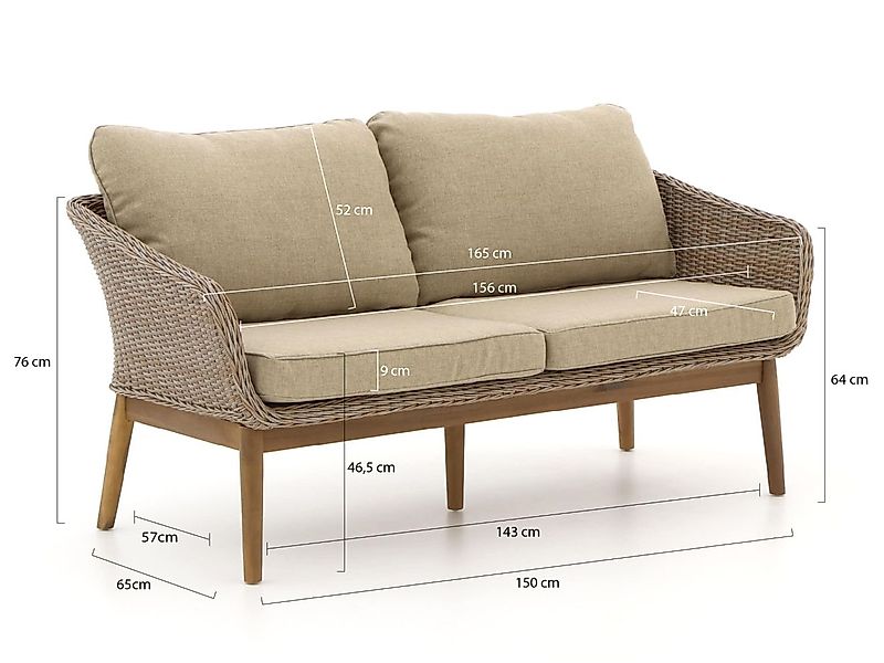 Intenso Borgetto Gartensofa 165 cm günstig online kaufen