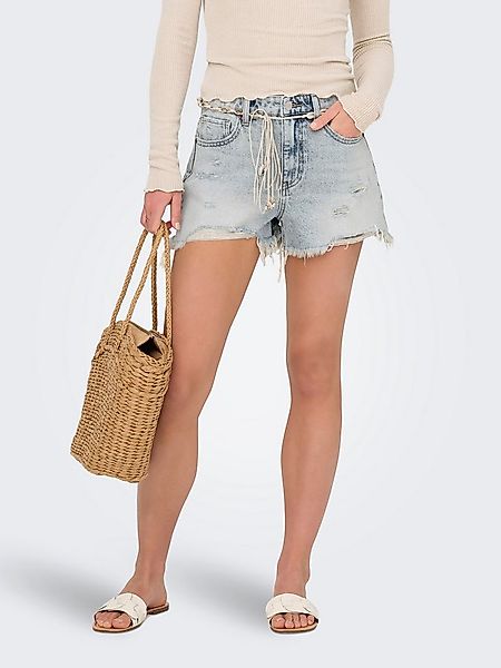 ONLY Jeansshorts ONLZUMA HW SHELL BELT DNM SHORTS BJ mit Destroyed Effekt u günstig online kaufen