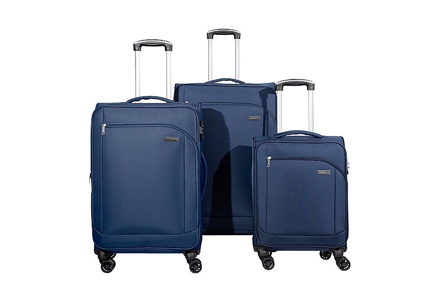 Crosstravel Kofferset Monterey, 4 Rollen, (3 tlg., Weichgepäck Trolley Set) günstig online kaufen