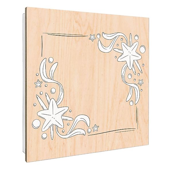 Banjado Großer Schlüsselbox Holz 30x30cm Weiß Scharnier Rechts 50 Haken Sch günstig online kaufen