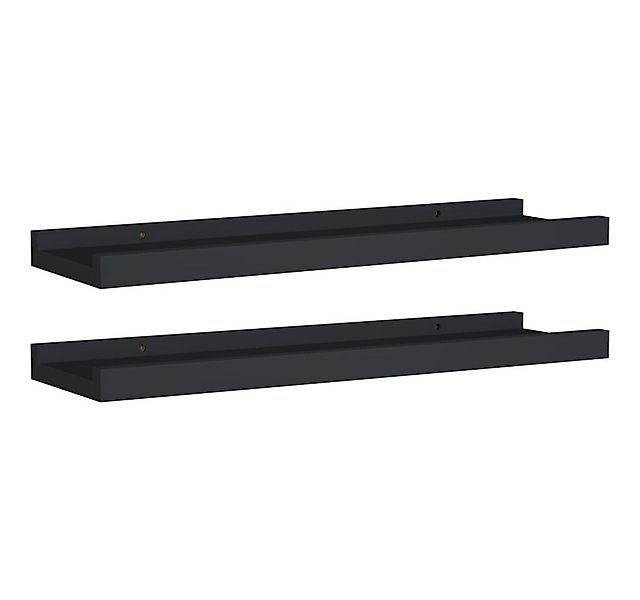 furnicato Wandregal Bilderleisten 2 Stk. Schwarz 40x9x3 cm MDF, 2-tlg. günstig online kaufen