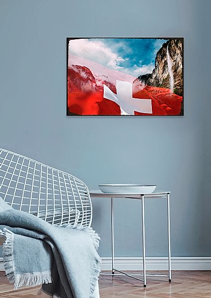 queence Metallbild "Schweizer Berge", Schweiz-Berge & Alpenbilder, (1 St.), günstig online kaufen