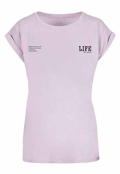 Merchcode T-Shirt "Merchcode Damen Ladies Life Extended Shoulder Tee" 1 Stk günstig online kaufen