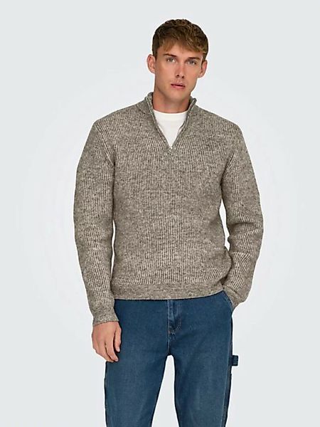 ONLY & SONS Troyer "ONSTEGAN REG 5 WOOL HALF ZIP KNIT BF" günstig online kaufen