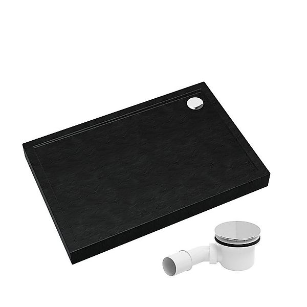 Aquabad® Duschwanne Komplettset ULTIMA Black Stone, günstig online kaufen