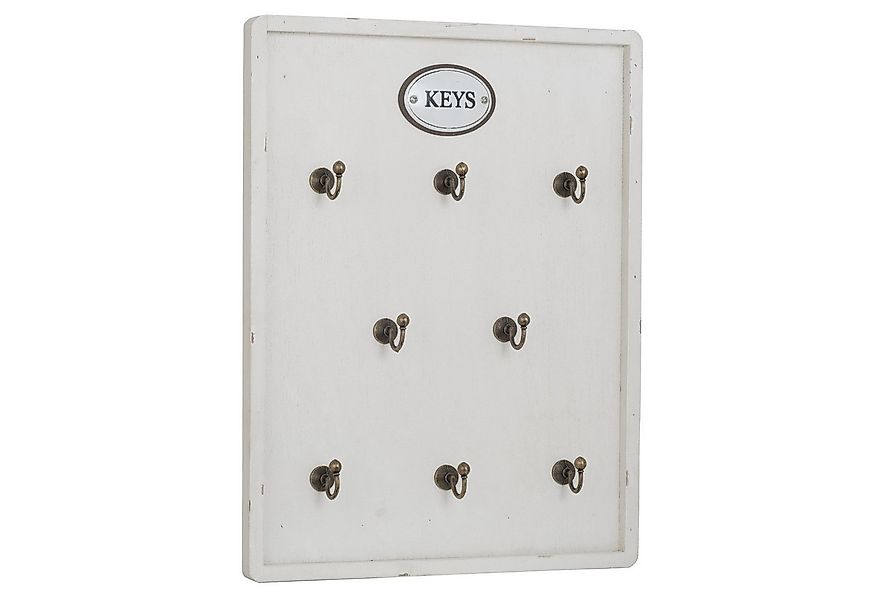 Moritz Schlüsselbrett 27x36cm Keys 8 Haken mit Rahmen weiß, Schlüsselkasten günstig online kaufen
