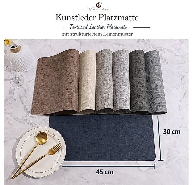 Vivi Idee Platzset Tischset Tischmatte Kunstleder, abwischbar wasserdicht A günstig online kaufen