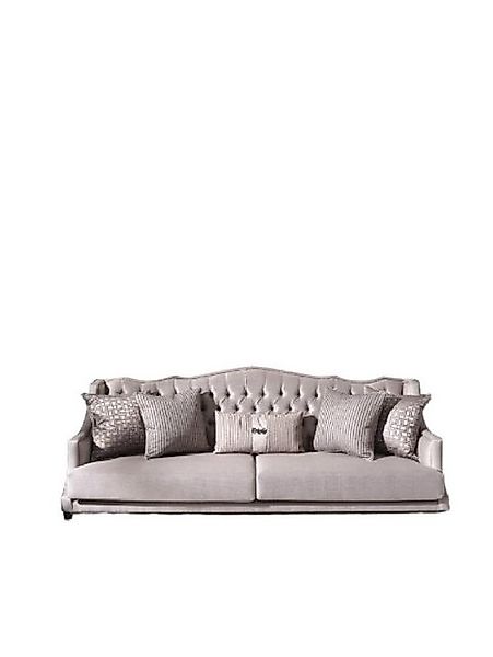 Xlmoebel 3-Sitzer Dreisitzer Stoffsofa Chesterfield in Grau Polstermöbelsto günstig online kaufen