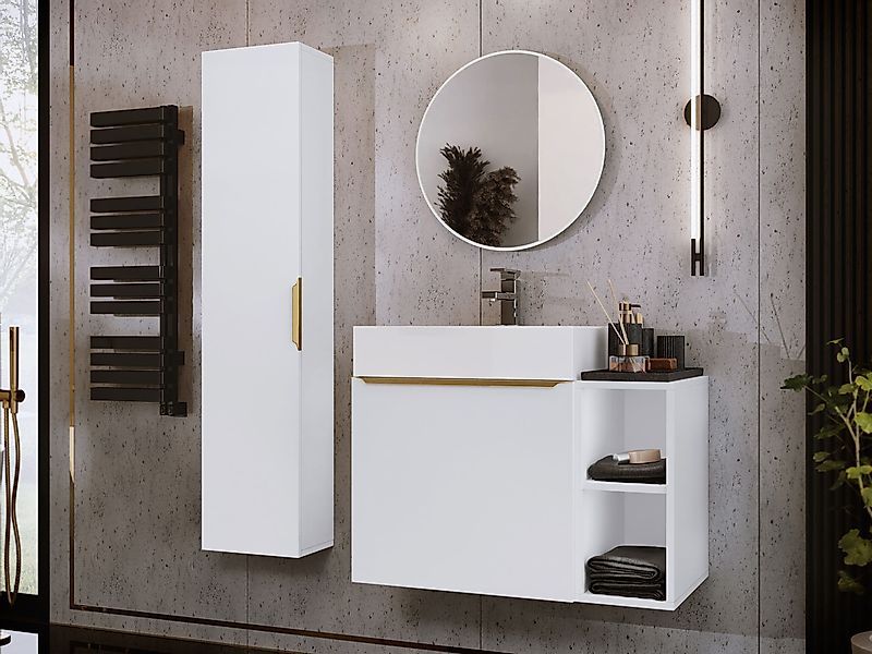 MIRJAN24 Badmöbel-Set Mogares, (4er-Set, Waschbeckenschrank, Badezimmerschr günstig online kaufen