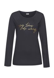 LASCANA Pyjamaoberteil mit Folienprint günstig online kaufen