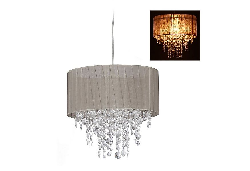 relaxdays Hängeleuchte Hängelampe Organza Kristall günstig online kaufen