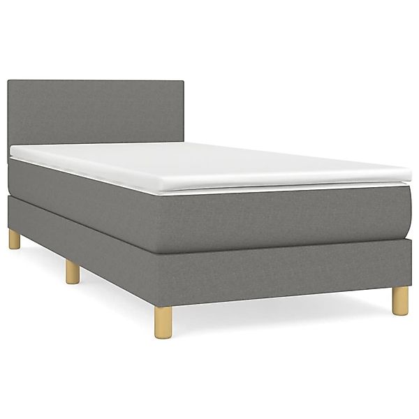 vidaXL Boxspringbett mit Matratze Dunkelgrau 90x190 cm Stoff1388716 günstig online kaufen
