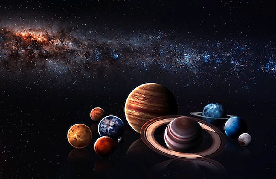 Papermoon Fototapete »PLANETEN-ERDE GALAXIE MILCH STRAßE WELTALL UNIVERSUM« günstig online kaufen