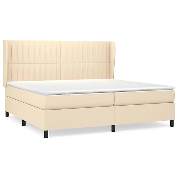 vidaXL Boxspringbett mit Matratze Creme 200x200 cm Stoff1395640 günstig online kaufen