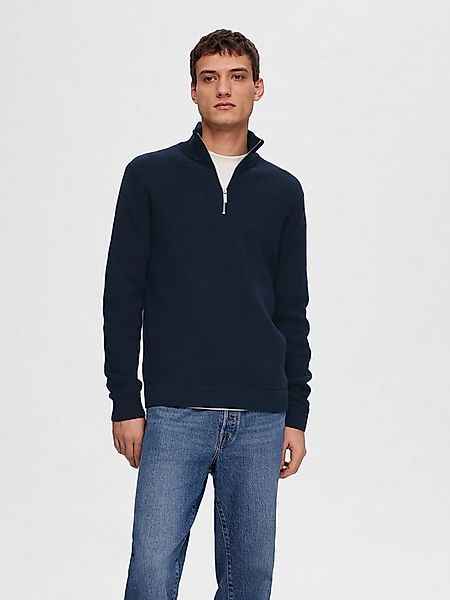 Selected Troyer SLHDANE LS KNIT STRUCTURE HALF ZIP NOOS Baumwolle, regular günstig online kaufen