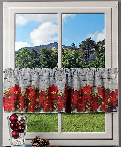 HOSSNER - ART OF HOME DECO Querbehang "Weihnachtsstern" Stangendurchzug 1 S günstig online kaufen