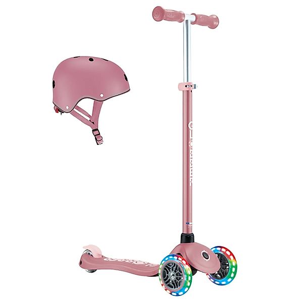 Globber Laufrad Primo Plus Lights inkl. Kinderhelm - 3 Wheels Scooter günstig online kaufen
