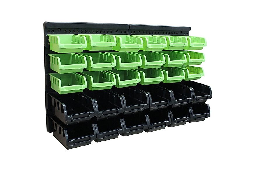 TRUTZHOLM Stapelbox 32tlg Stapelboxen mit Wandregal Set für Werkstatt Lager günstig online kaufen