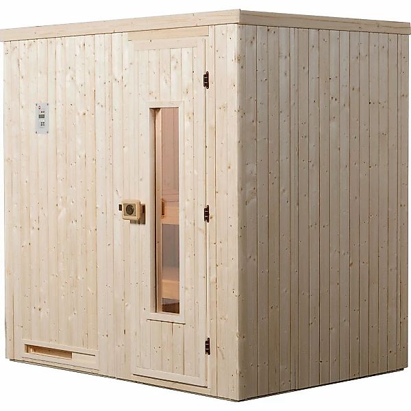 Weka Elementsauna Halmstad 1 Sparset 4,5 kW BioS Holztür günstig online kaufen