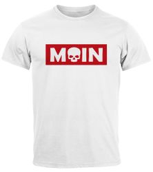 Neverless Print-Shirt Herren T-Shirt Schriftzug Moin günstig online kaufen