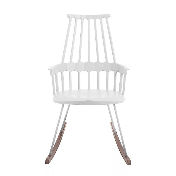Kartell - Comback Chair Schaukelstuhl - weiß/Kufen esche gebeizt günstig online kaufen