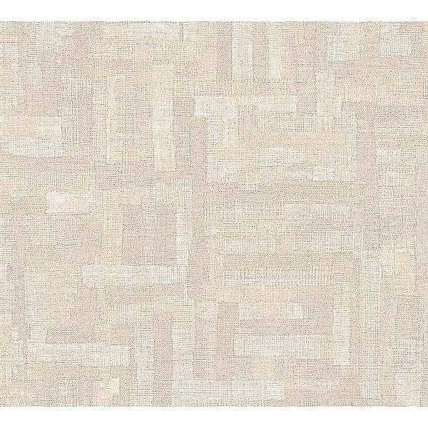 A.S. Creation Vliestapete Holzblock Ethno 10,05 m x 0,53 m Beige FSC® günstig online kaufen