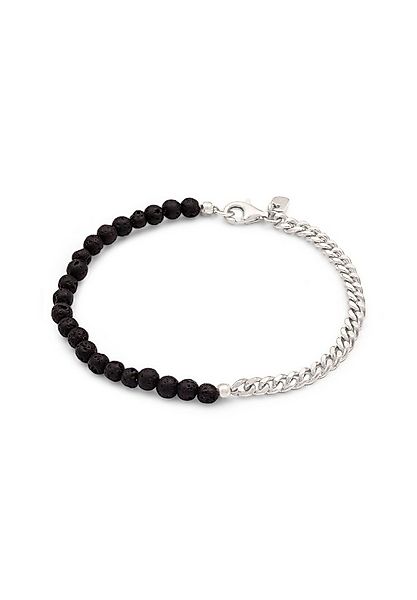 Kuzzoi Bead-Armband-Set Panzerkette Lava Schwarz 925 Sterling Silber günstig online kaufen