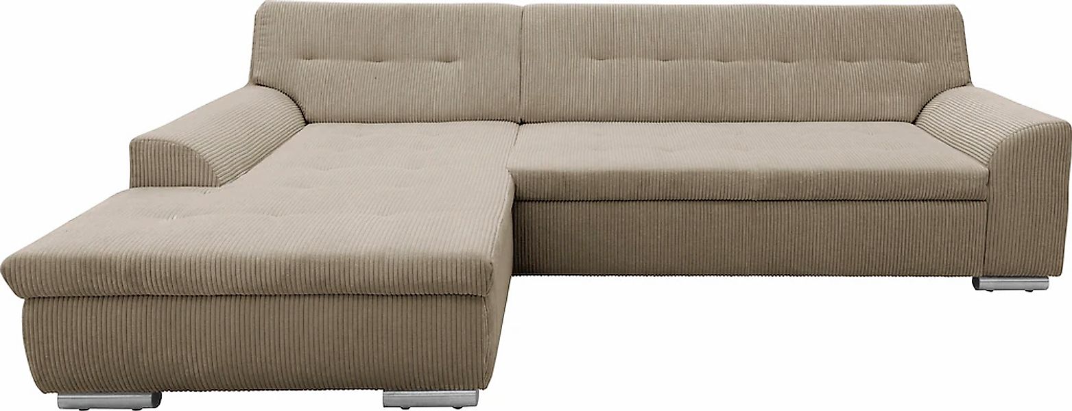 DOMO collection Ecksofa "Treviso viele Bezüge, auch in Cord, L-Form, B/T/H: günstig online kaufen
