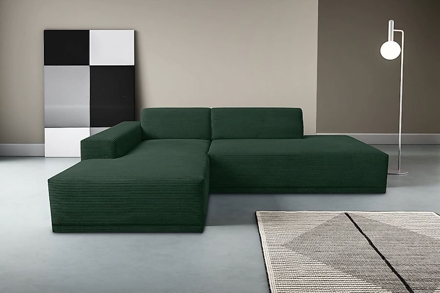 WERK2 Ecksofa "Apollo, hoher Sitzkomfort, aktuelles Design, Breite 264cm, L günstig online kaufen