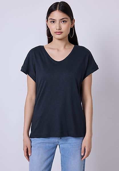 STREET ONE STUDIO V-Shirt im soften Baumwoll-Mix günstig online kaufen