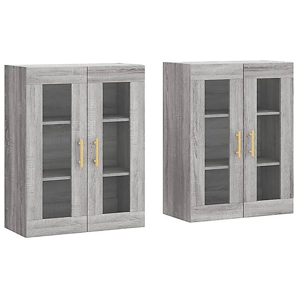 vidaXL Sideboard Wandschränke 2 Stk. Grau günstig online kaufen