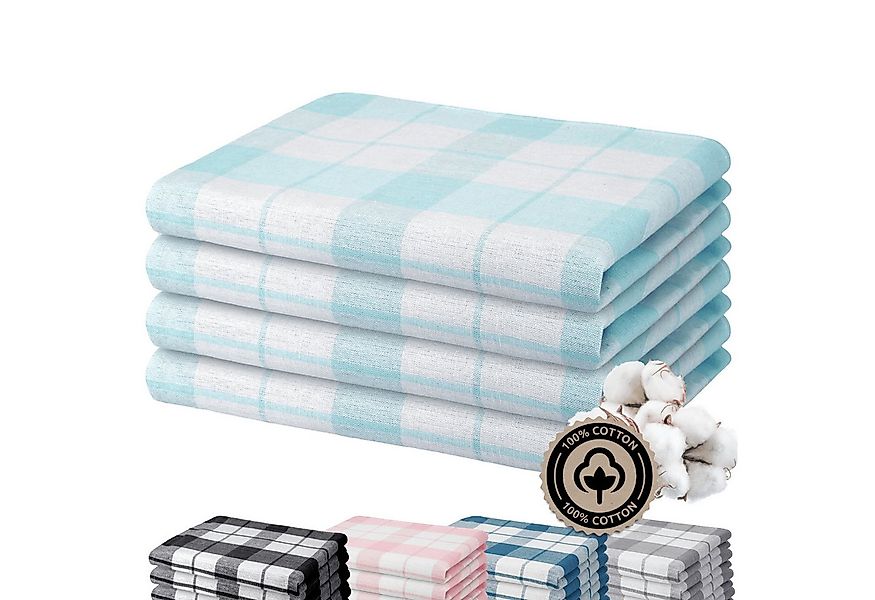 Zestri Geschirrtuch 4er-Set aus 100% Baumwolle, 50x70 cm Küchenhandtücher m günstig online kaufen