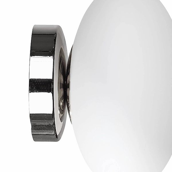 Deckenlampe Ufo, chrom/weiß, Ø 18 cm, Glas, G9 günstig online kaufen
