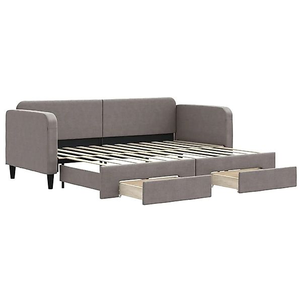 vidaXL Tagesbett Ausziehbar mit Schubladen Taupe 80x200 cm Stoff1884205 günstig online kaufen